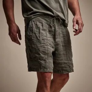 Utility Linen Short - Palm Pigment