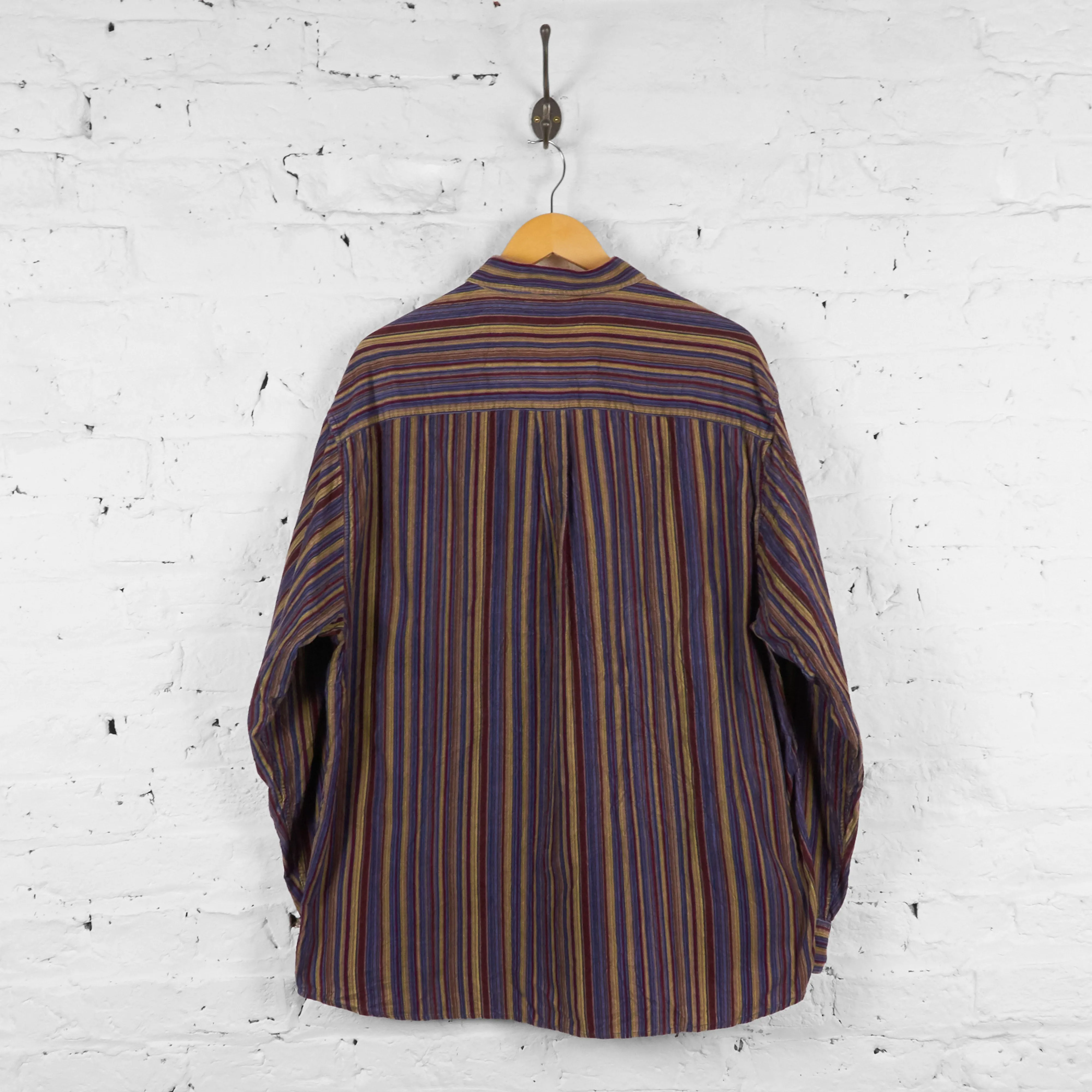 Vintage Striped Pattern Shirt - Multi - L