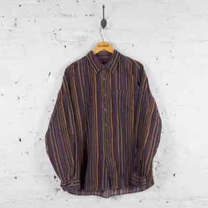 Vintage Striped Pattern Shirt - Multi - L