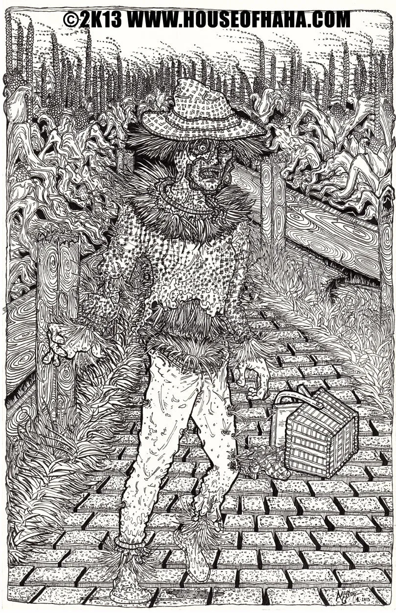 Walkers of Oz (Wizard of Oz / Walking Dead) 11"x17" Original Art