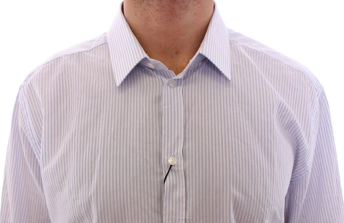 White Blue MARTINI Slim Fit Dress Shirt
