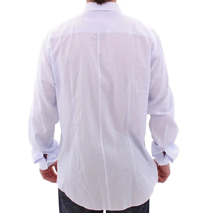 White Blue MARTINI Slim Fit Dress Shirt