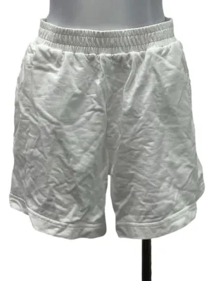 White High Waisted Sweatshorts