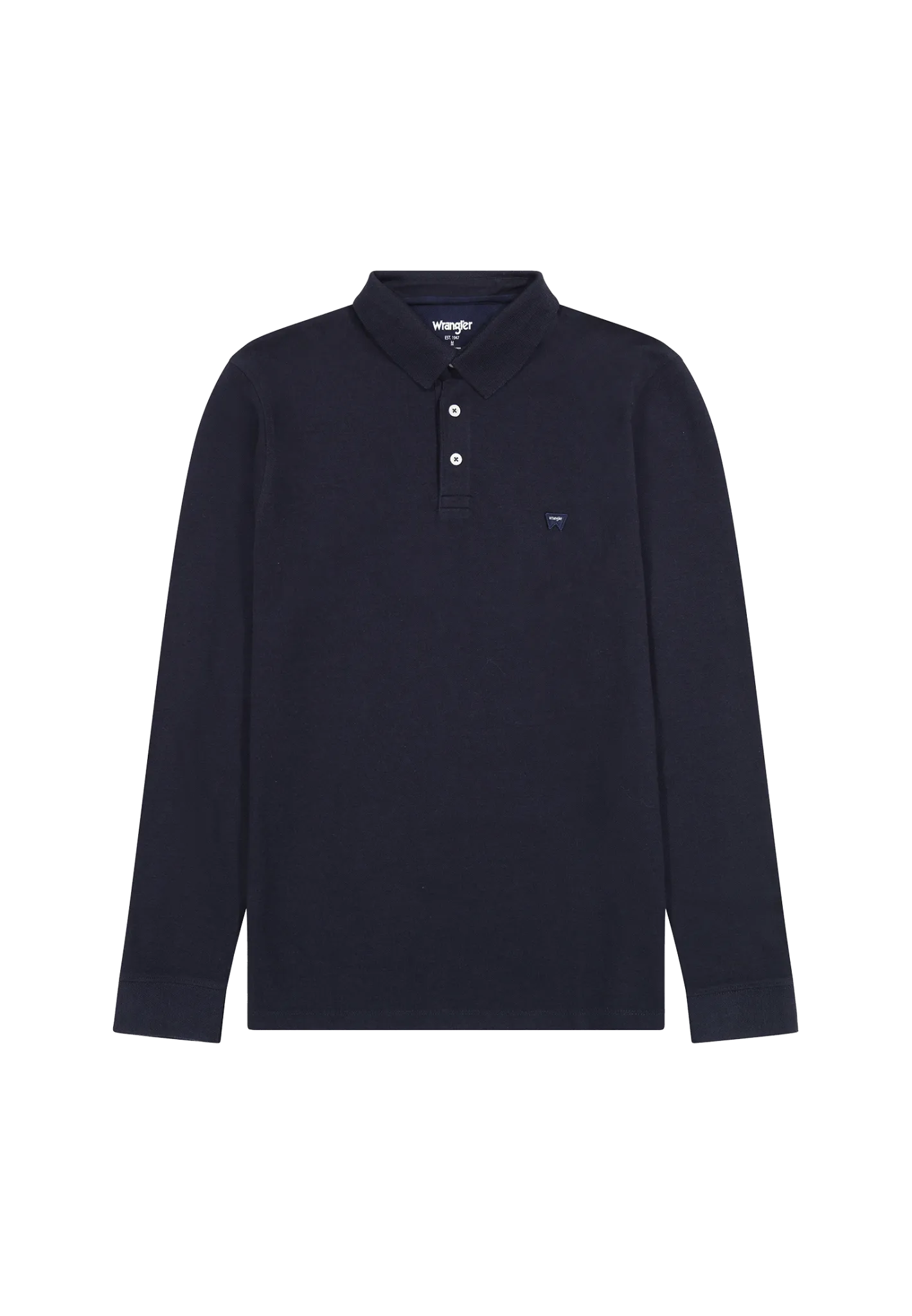 Wrangler Men's Long Sleeve Refined Polo in Navy