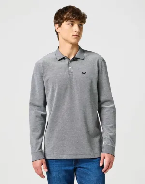 Wrangler Men's Long Sleeve Refined Polo T-Shirt In Black