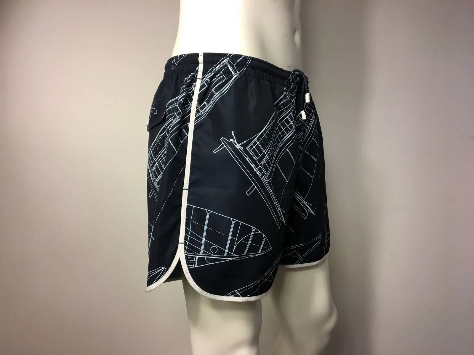 Yacht Print Swim Shorts