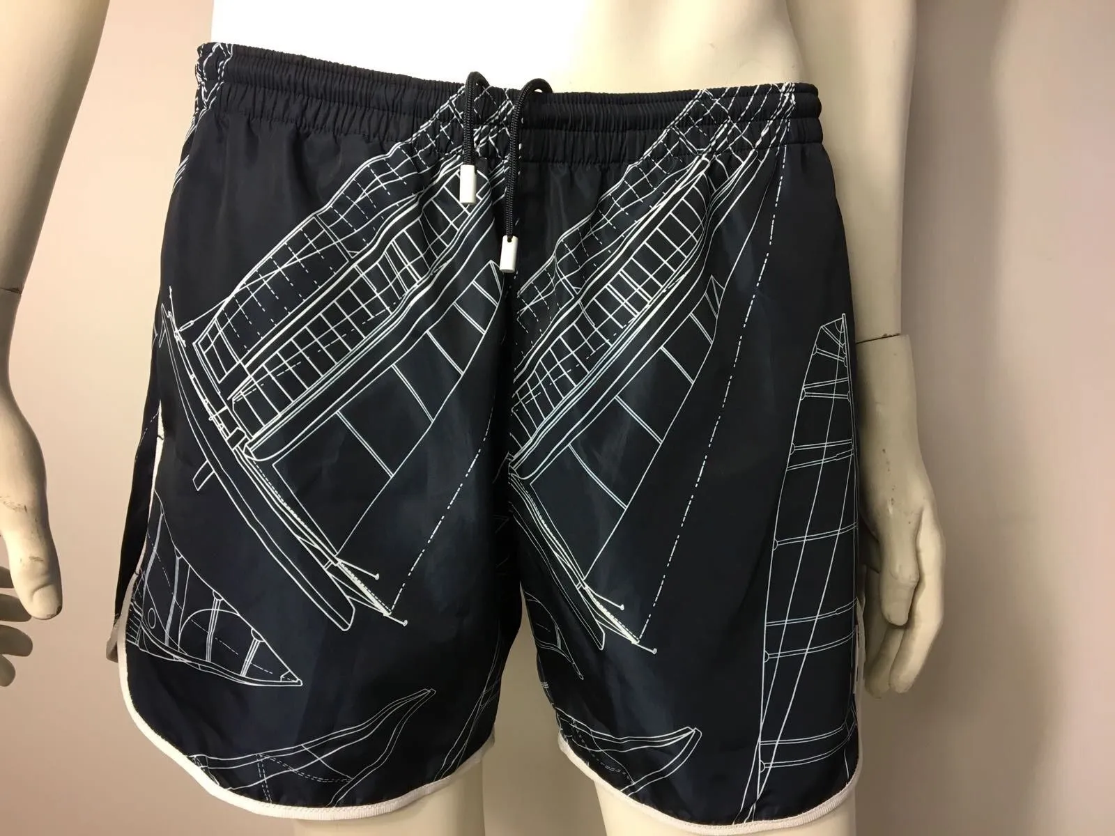 Yacht Print Swim Shorts
