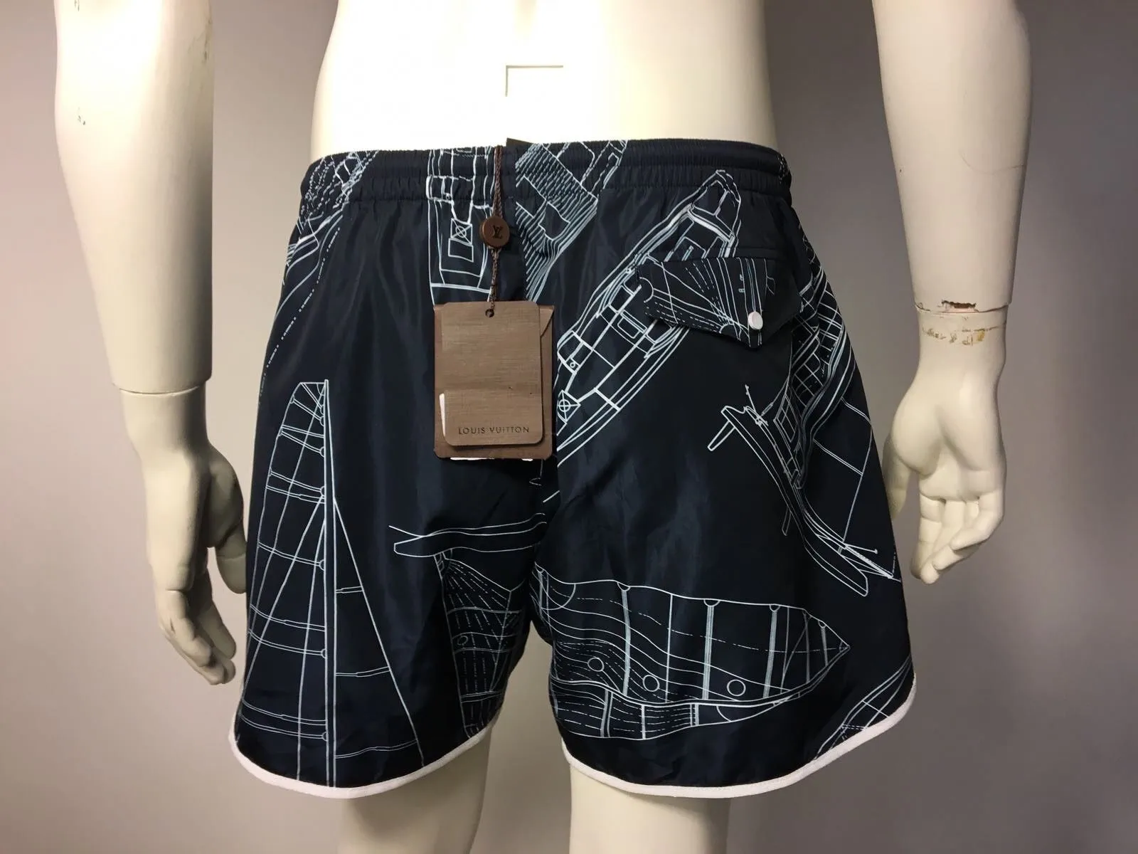Yacht Print Swim Shorts