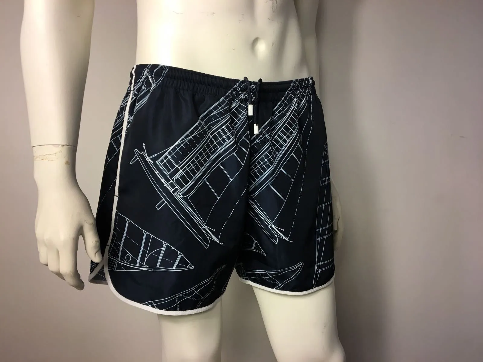 Yacht Print Swim Shorts