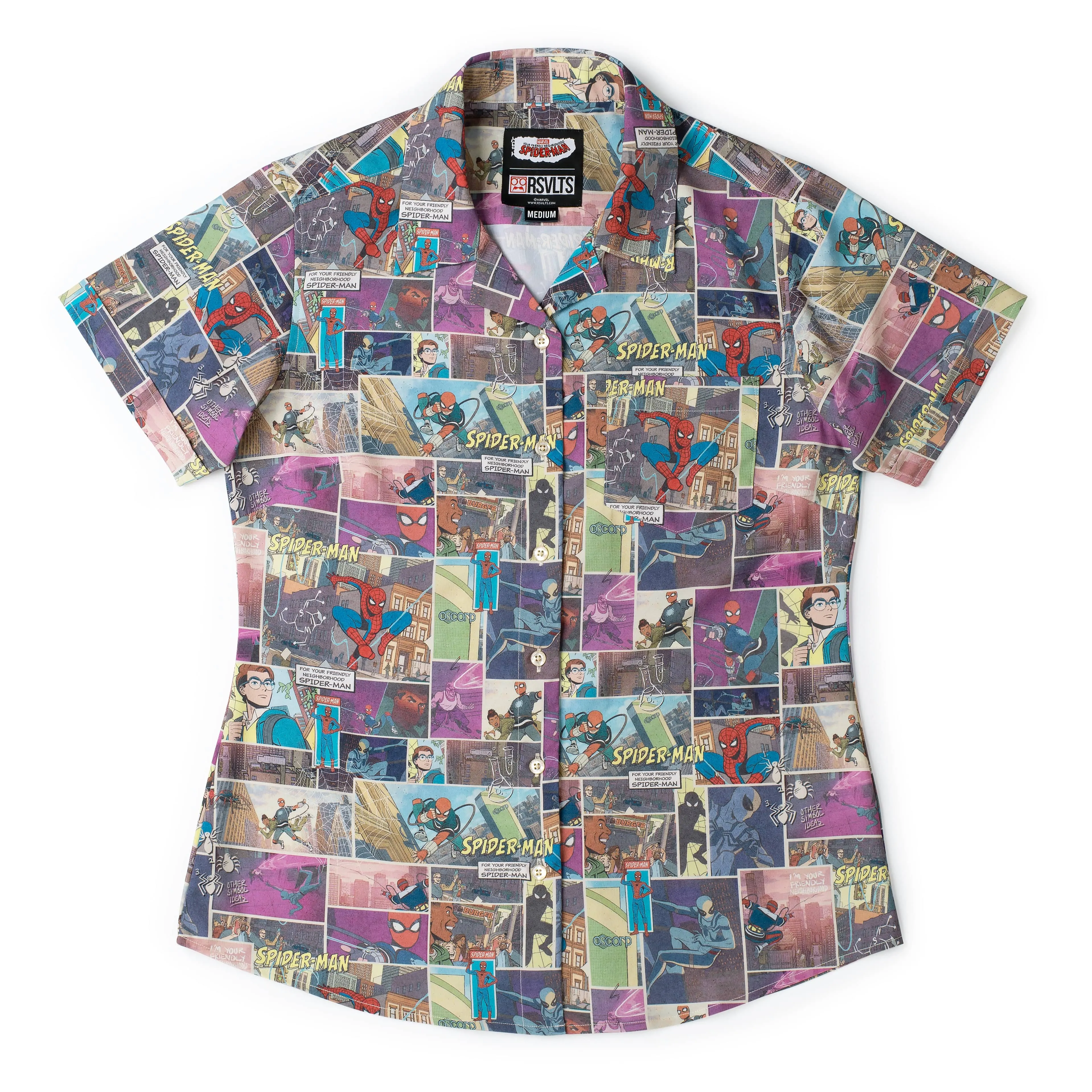 Your Friendly Neighborhood Spider-Man "In the Swing of Things" – Women's KUNUFLEX Short Sleeve Shirt